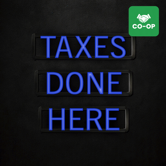 Jackson Hewitt "TAXES DONE HERE" LED Sign