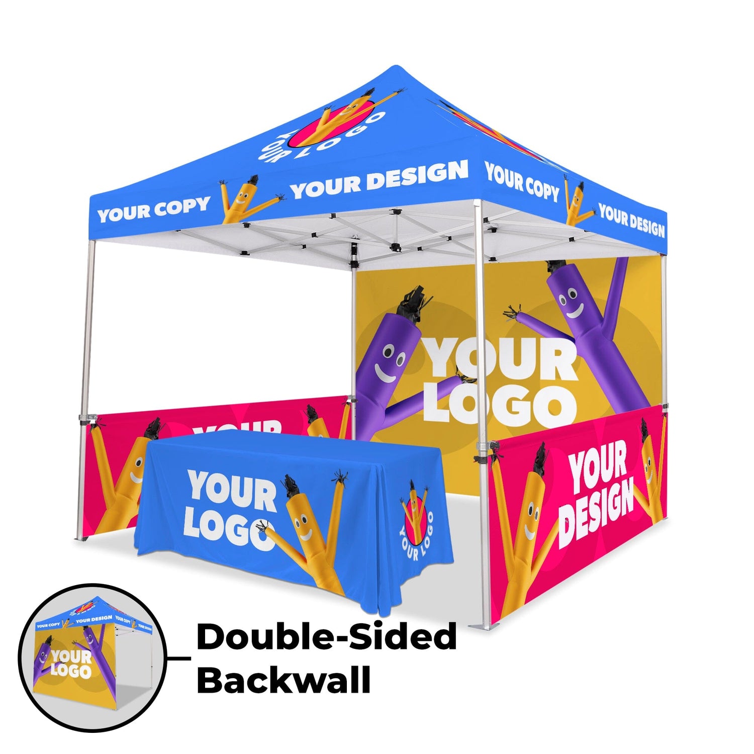 Canopy Top + Frame / Double-Sided Walls / 6ft Throw