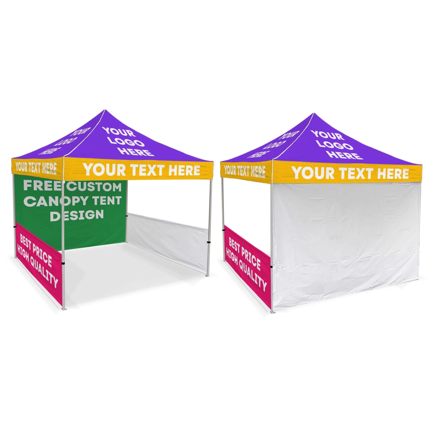 Frame + Canopy Top / Back & Side Walls / Single-Sided Walls