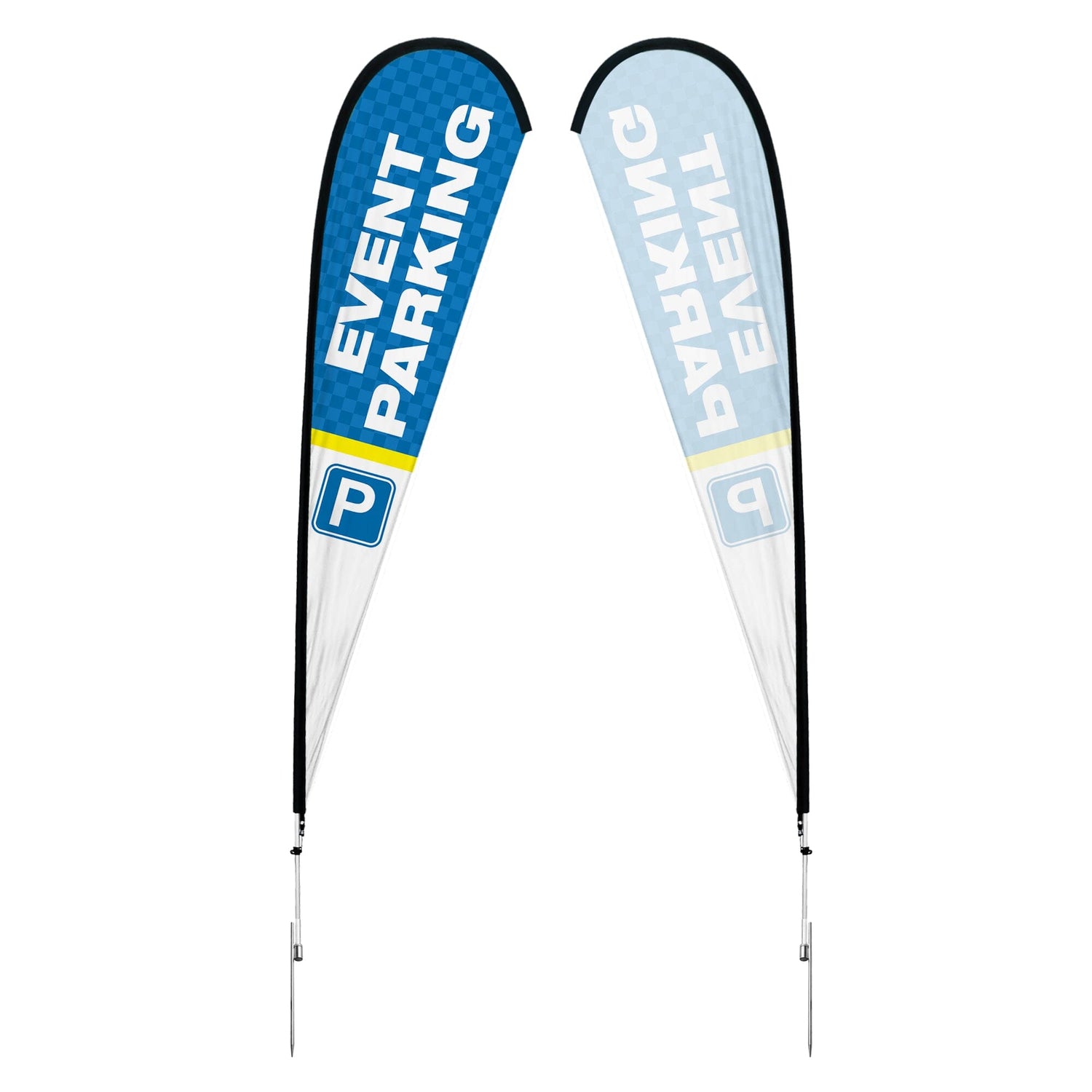 12ft / Single-Sided / Ground Spike Pole Set