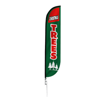 Christmas Trees Feather Flag