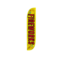 Fireworks Feather Flag Yellow