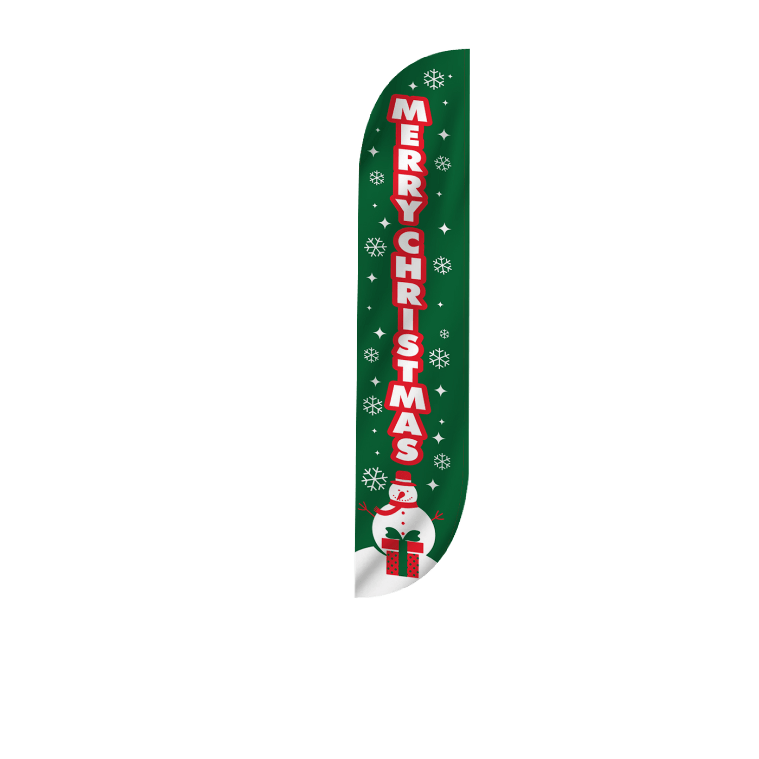 Merry Christmas Feather Flag