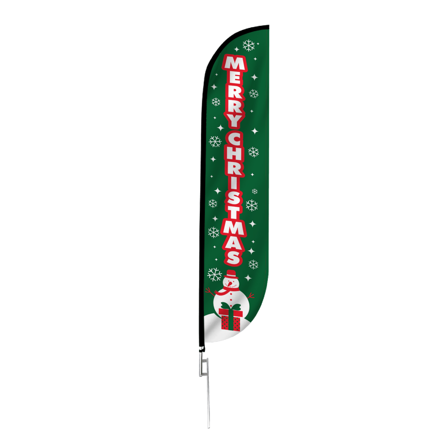 Merry Christmas Feather Flag
