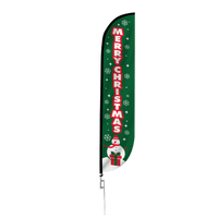 Merry Christmas Feather Flag