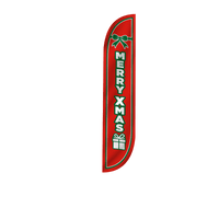 Merry Xmas Feather Flag
