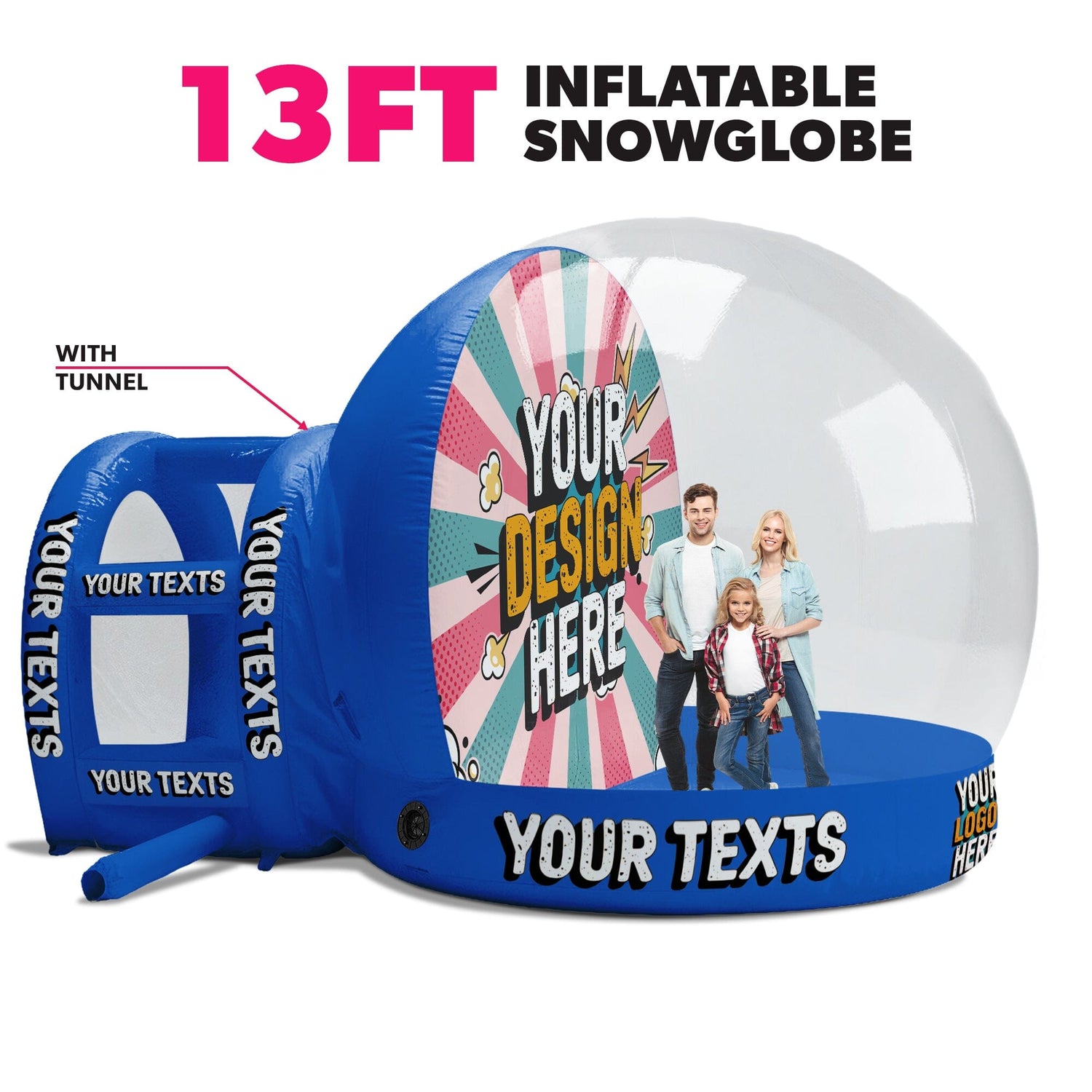 Light Blue / 13ft / + Add Tunnel