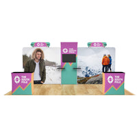 20ft Curved Media Wall Trade Show Booth