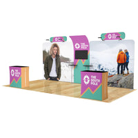 20ft Curved Media Wall Trade Show Booth