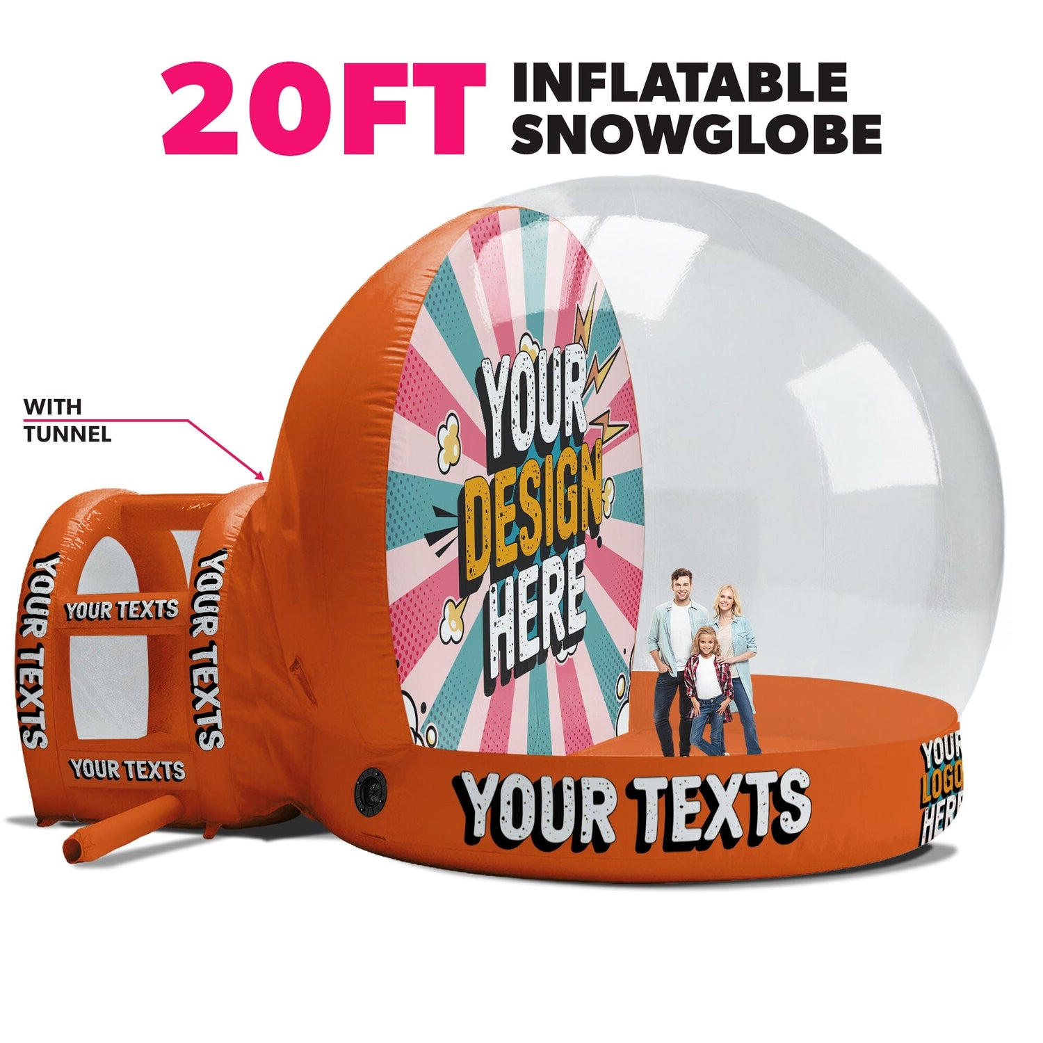 Orange / 20ft / + Add Tunnel