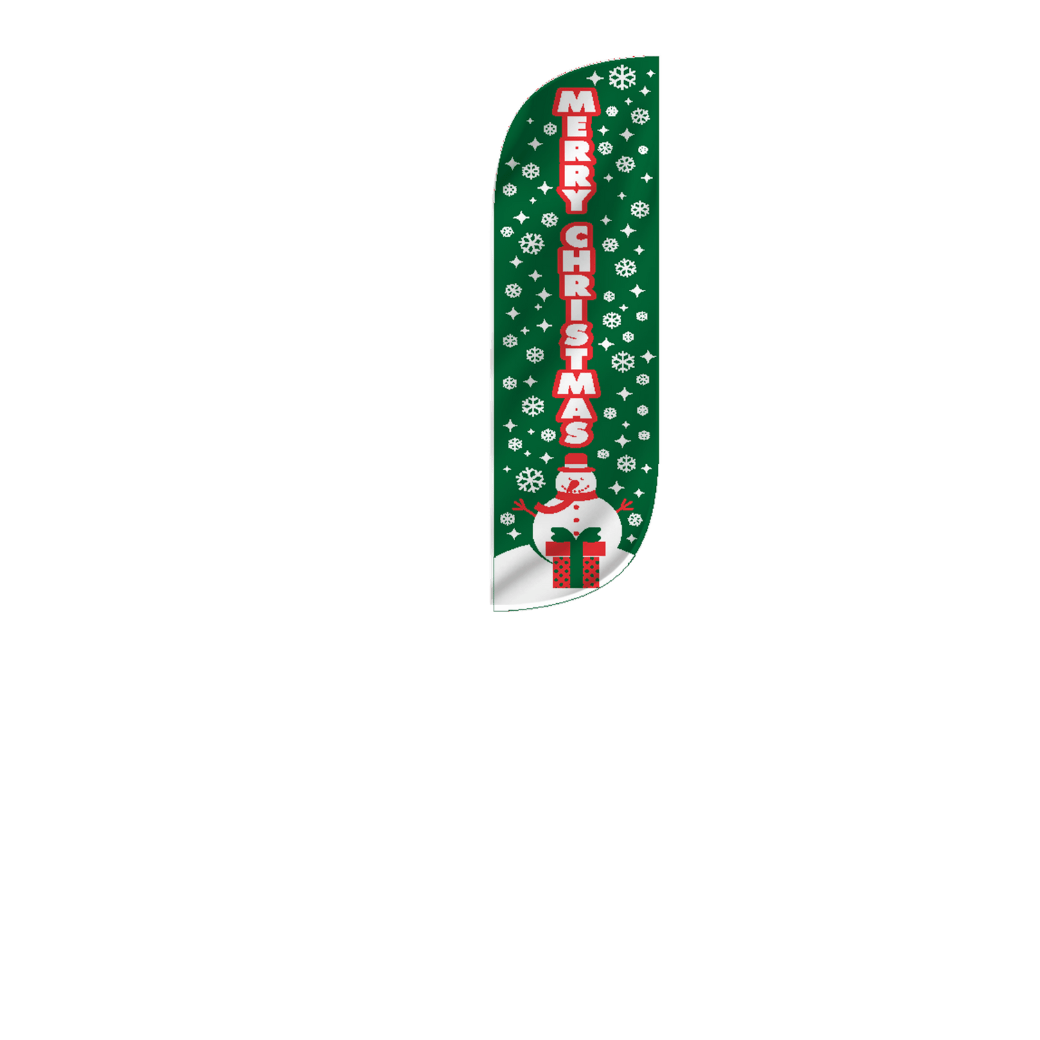 Merry Christmas Feather Flag