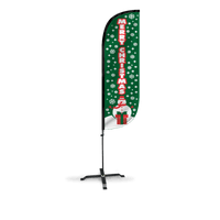 Merry Christmas Feather Flag 10M5000093