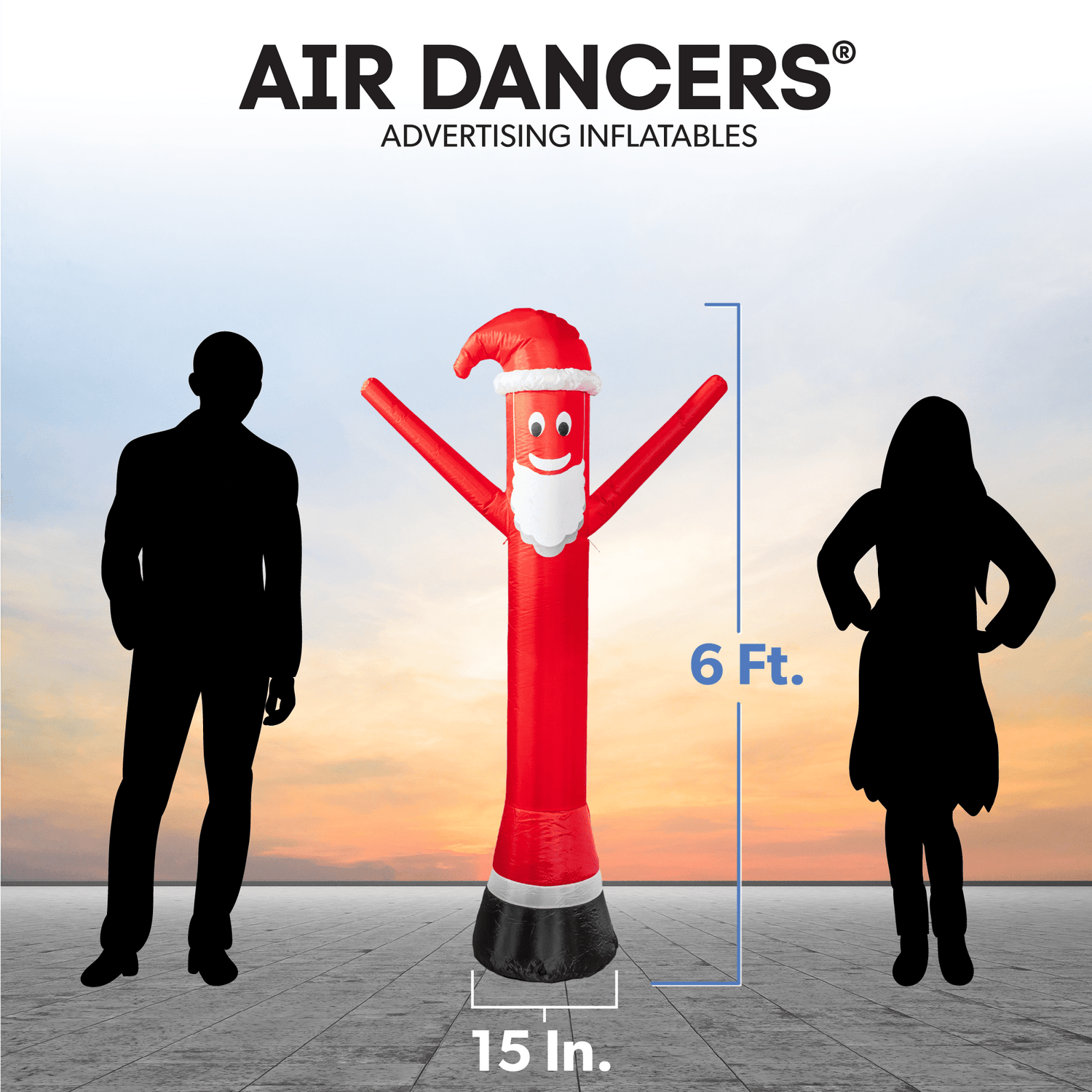 6ft Air Dancers® "Santa Disguise" Lawn Inflatable