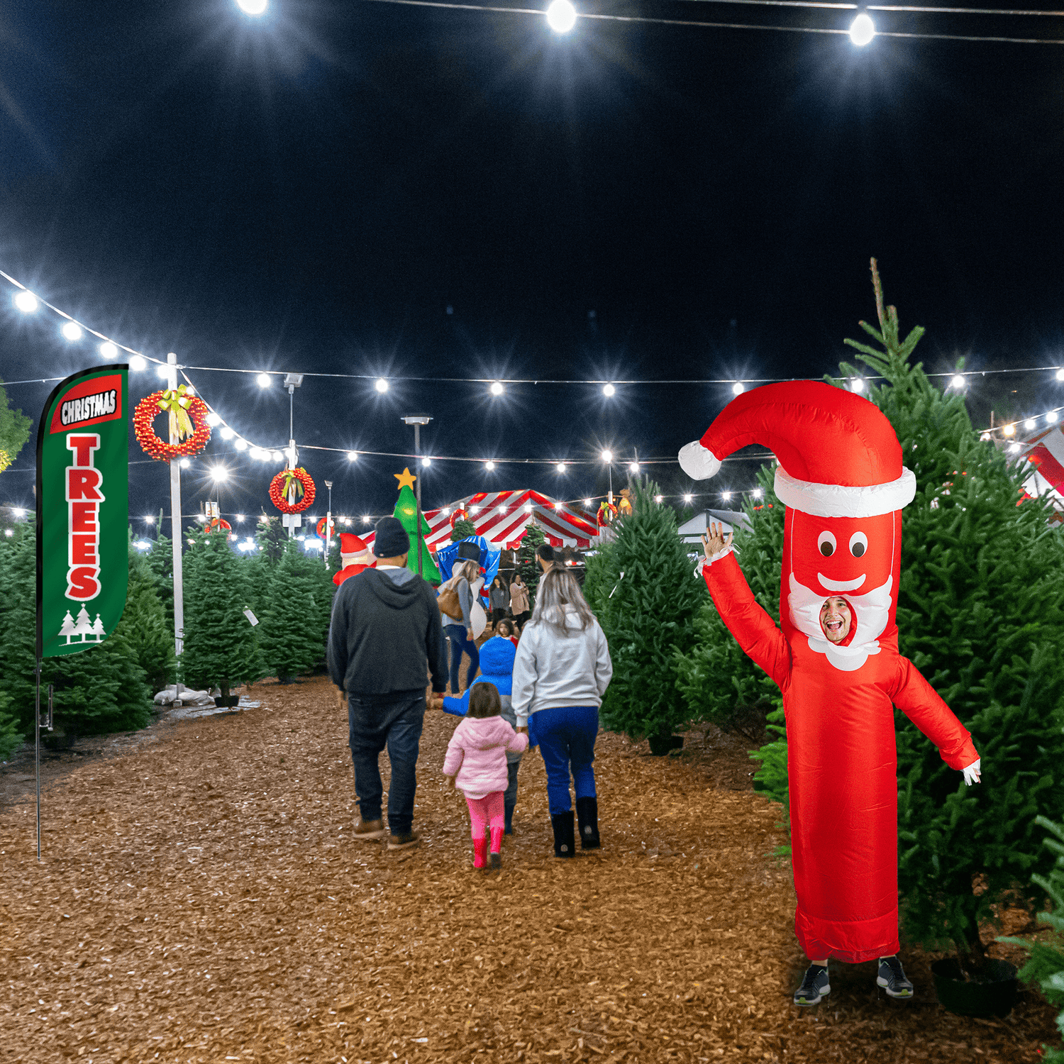 Air Dancers® Inflatable Tube Man "Santa Disguise" Costume