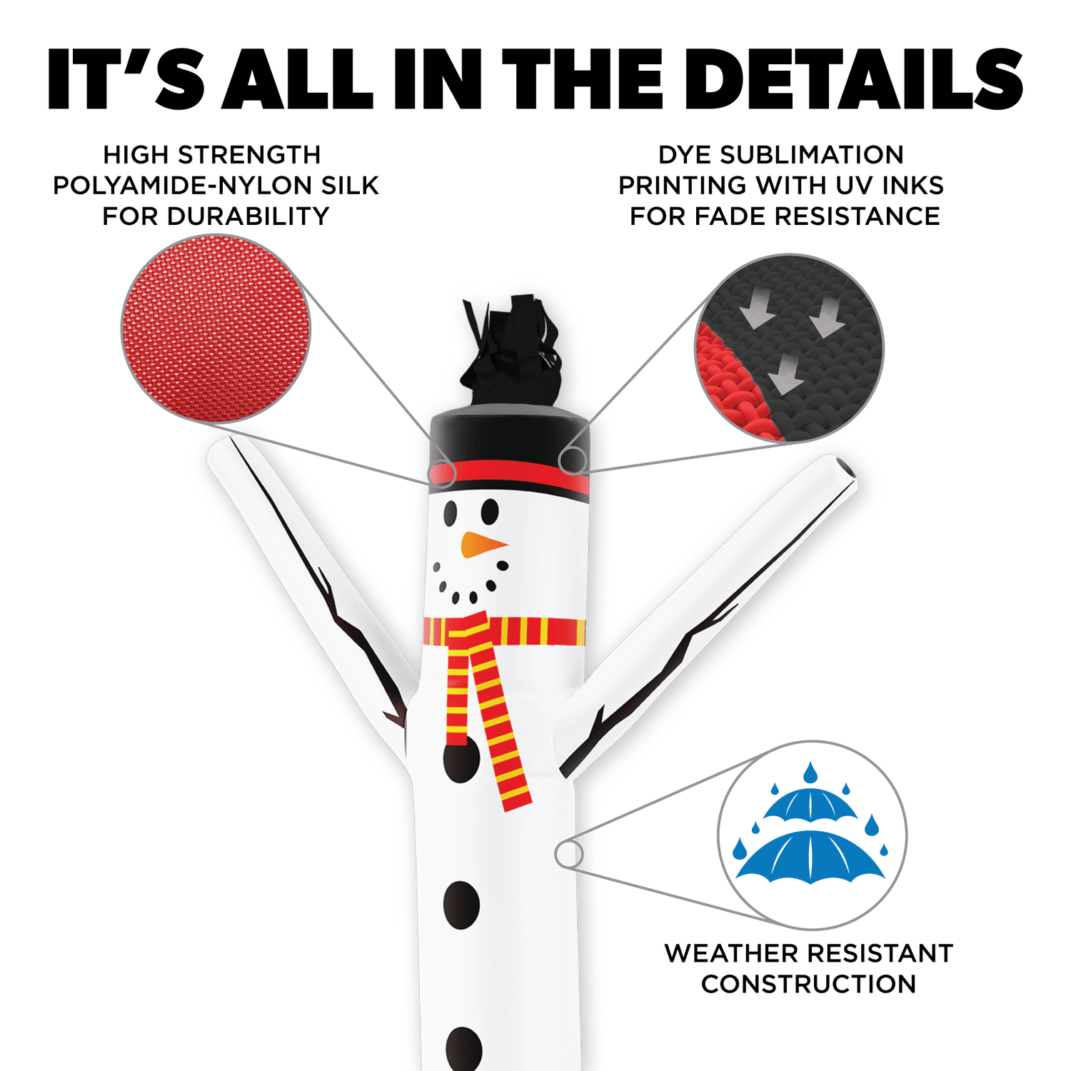 Snowman Air Dancers® Inflatable Tube Man