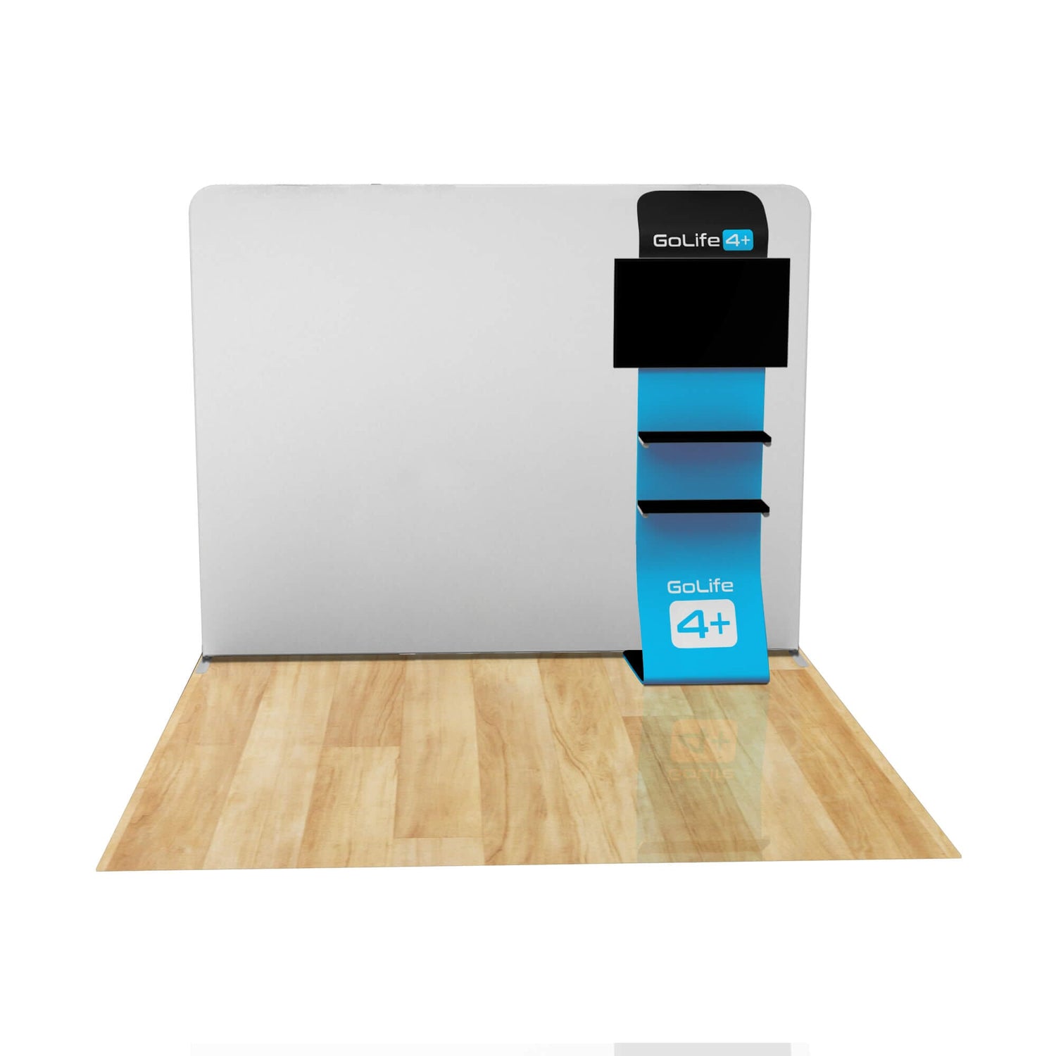 Fastzip™ Waterfall Shelving w/ Media Mount Add-on