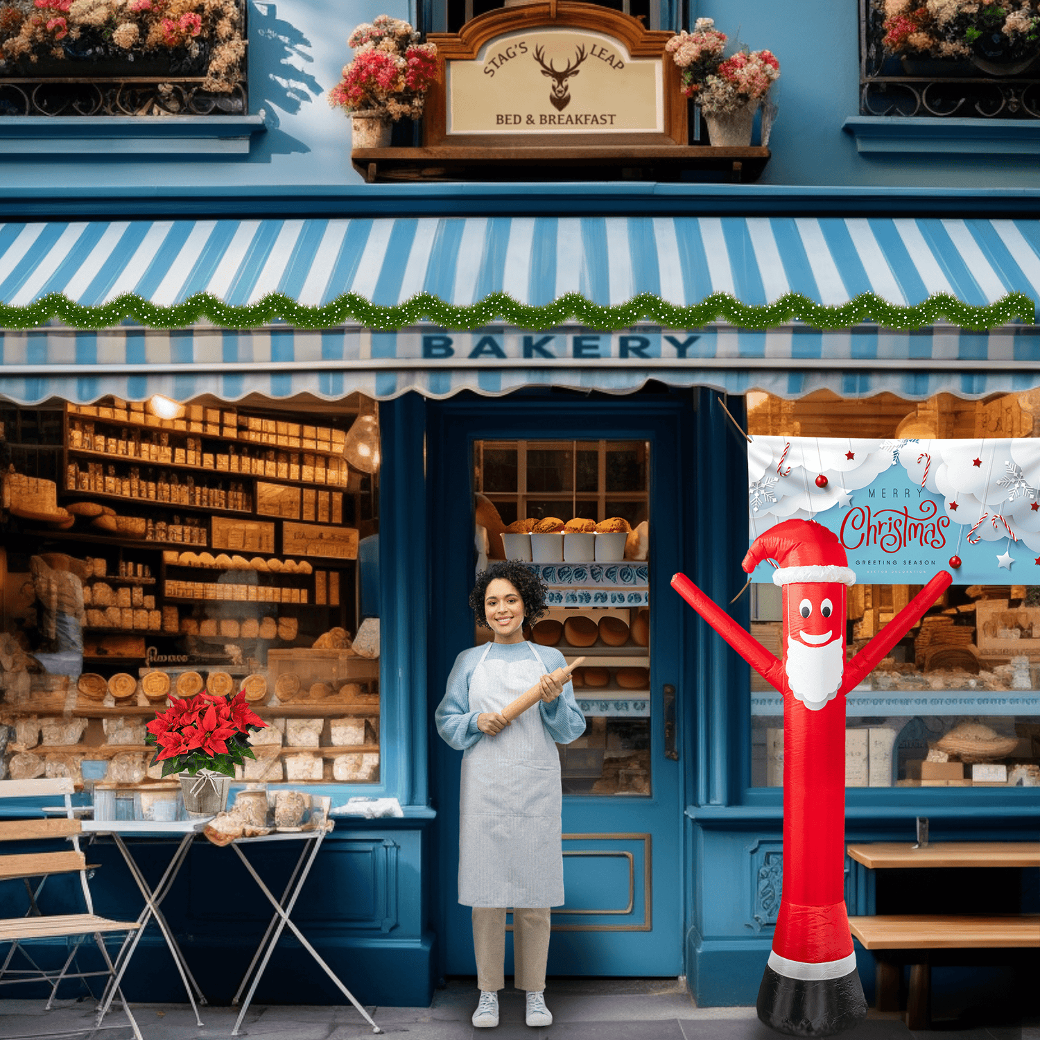 6ft Air Dancers® "Santa Disguise" Lawn Inflatable