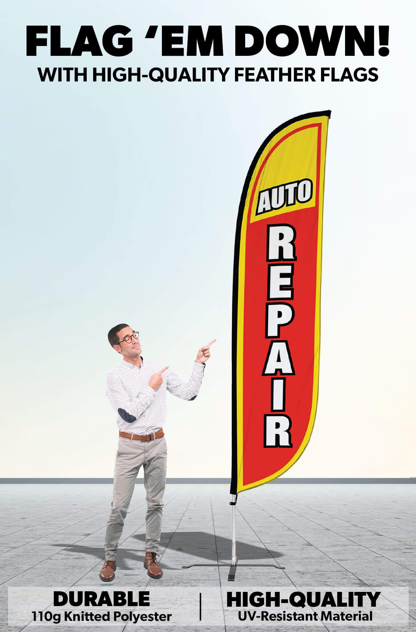 Auto Repair Feather Flag