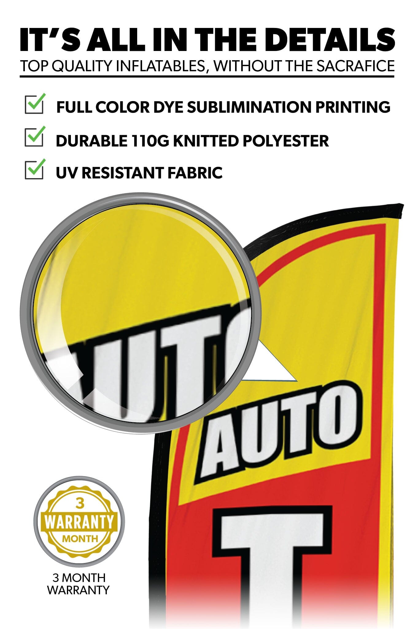 Auto Tint Feather Flag