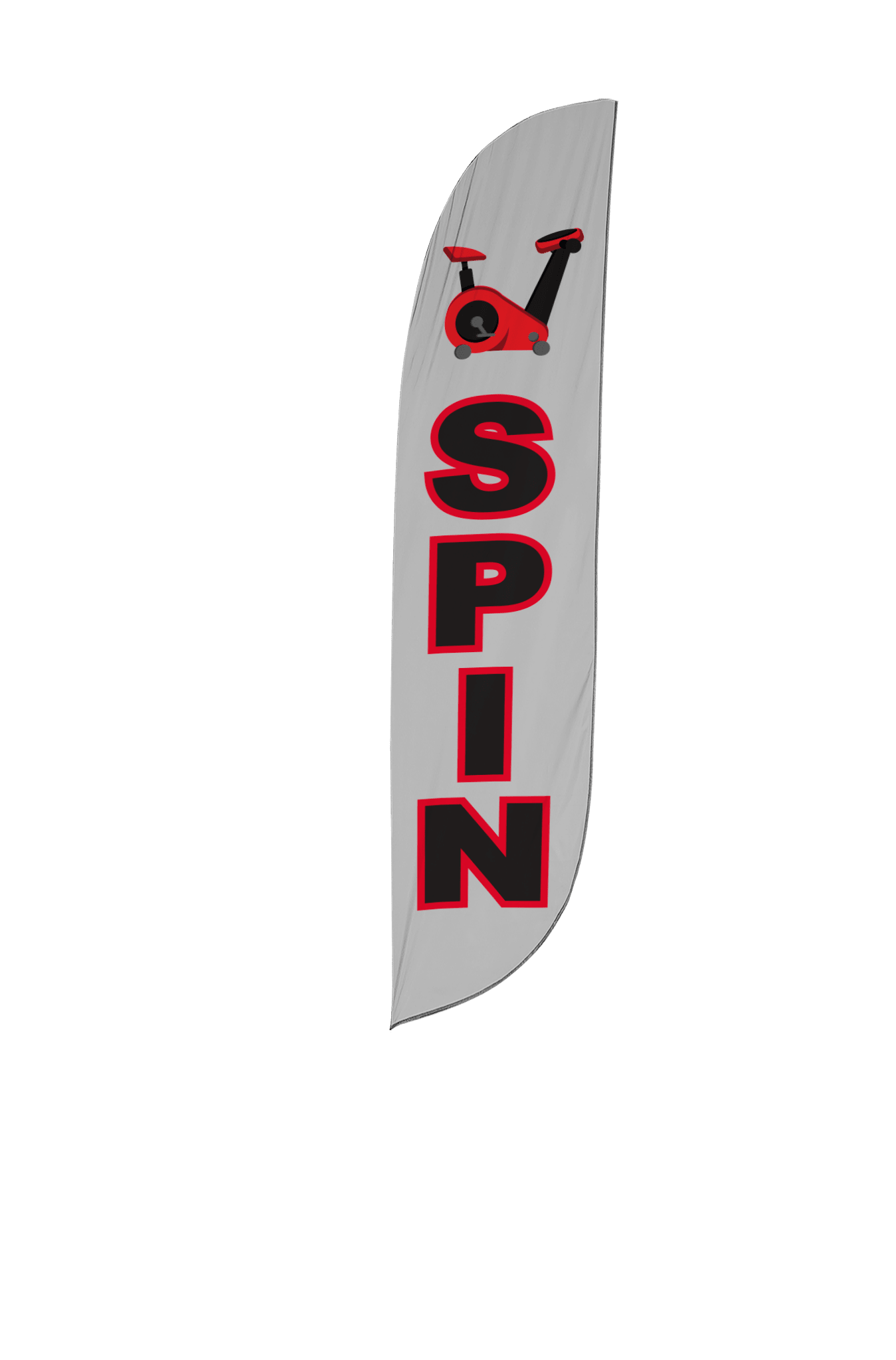 Spin Feather Flag Grey