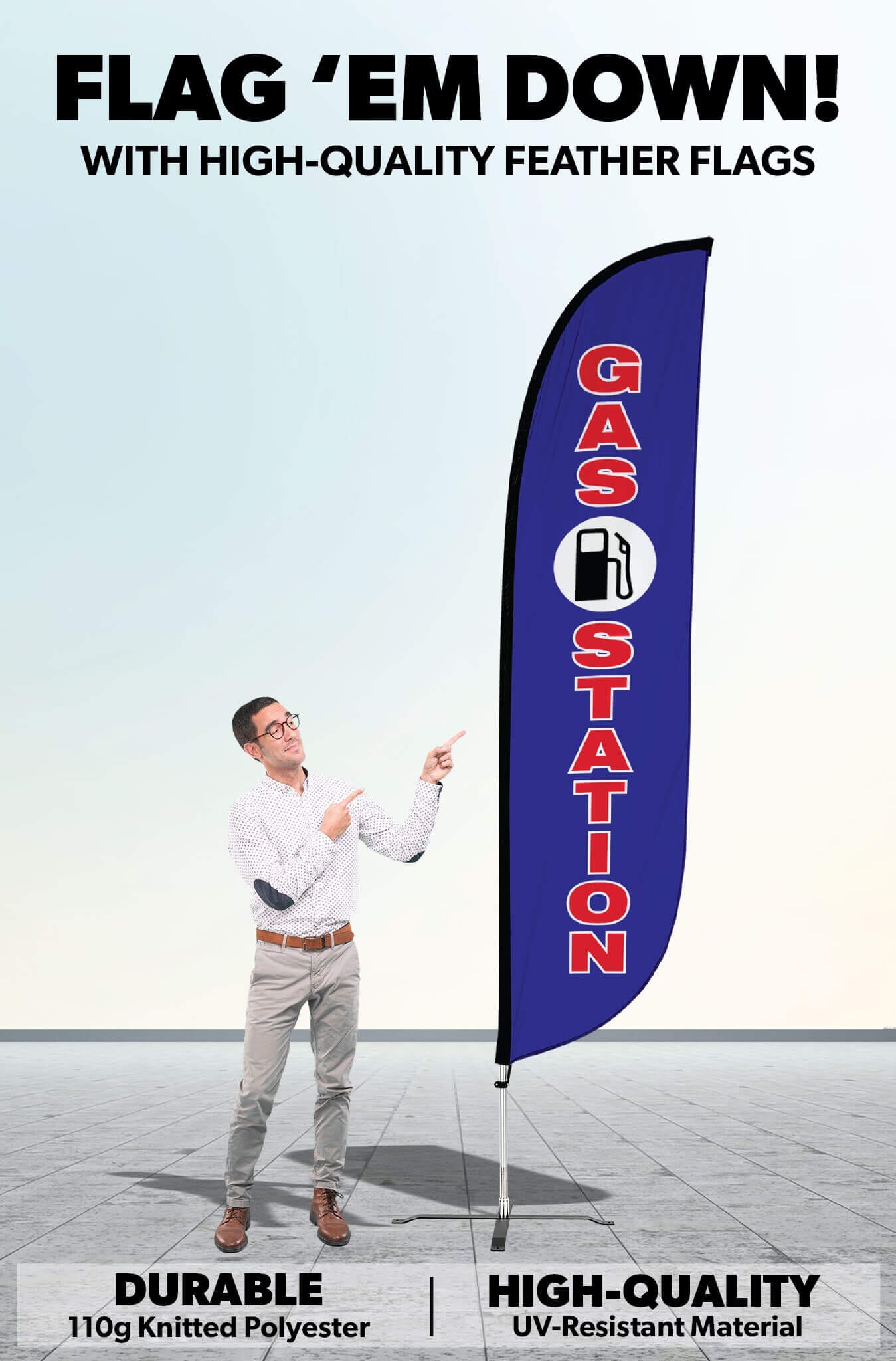 Gas Station Feather Flag