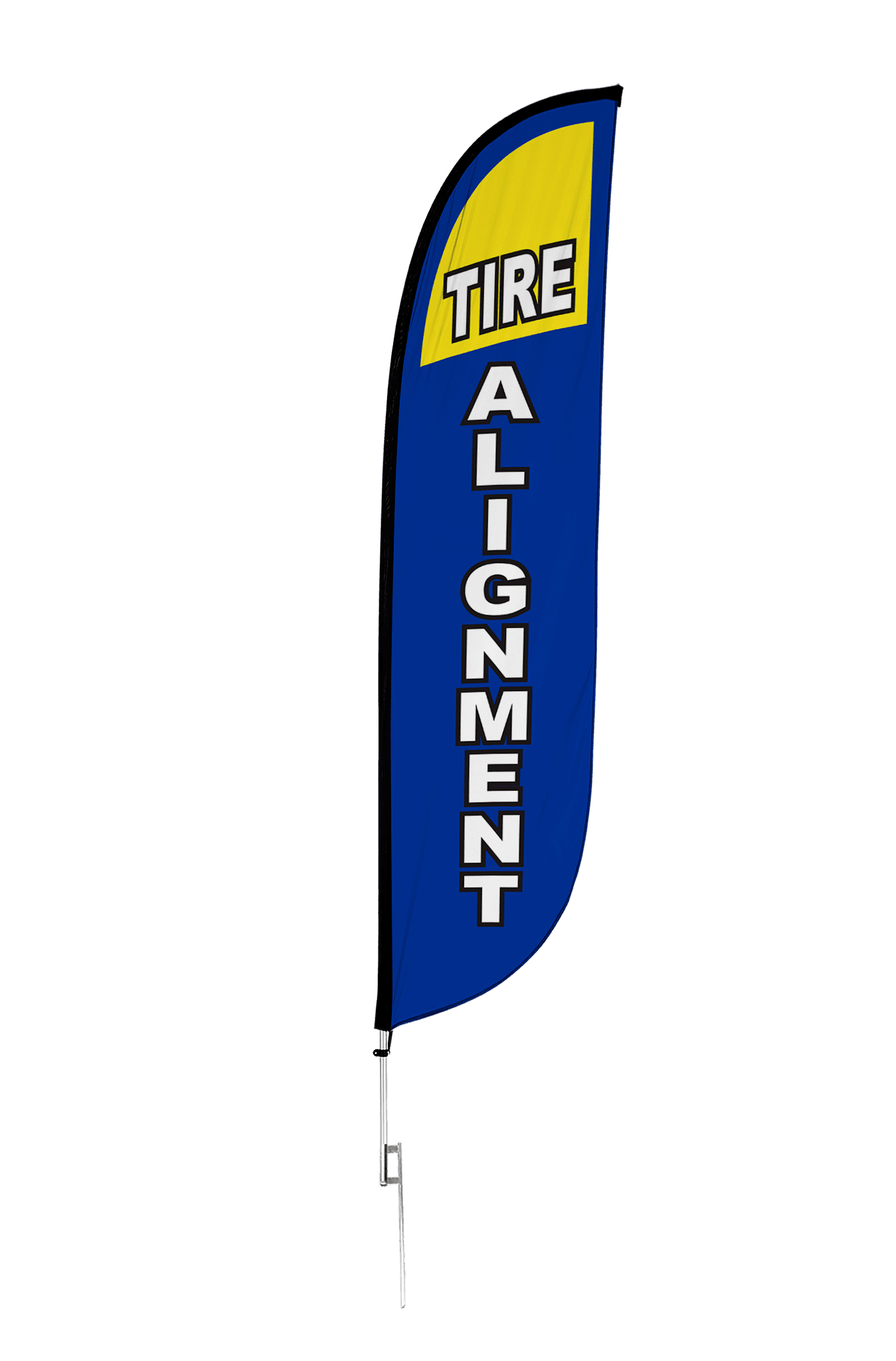 Tire Alignment Feather Flag Blue