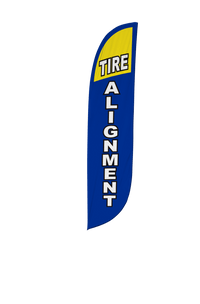 Tire Alignment Feather Flag Blue