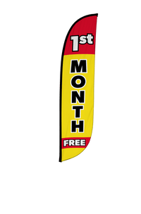 1st Month Free Feather Flag Yellow