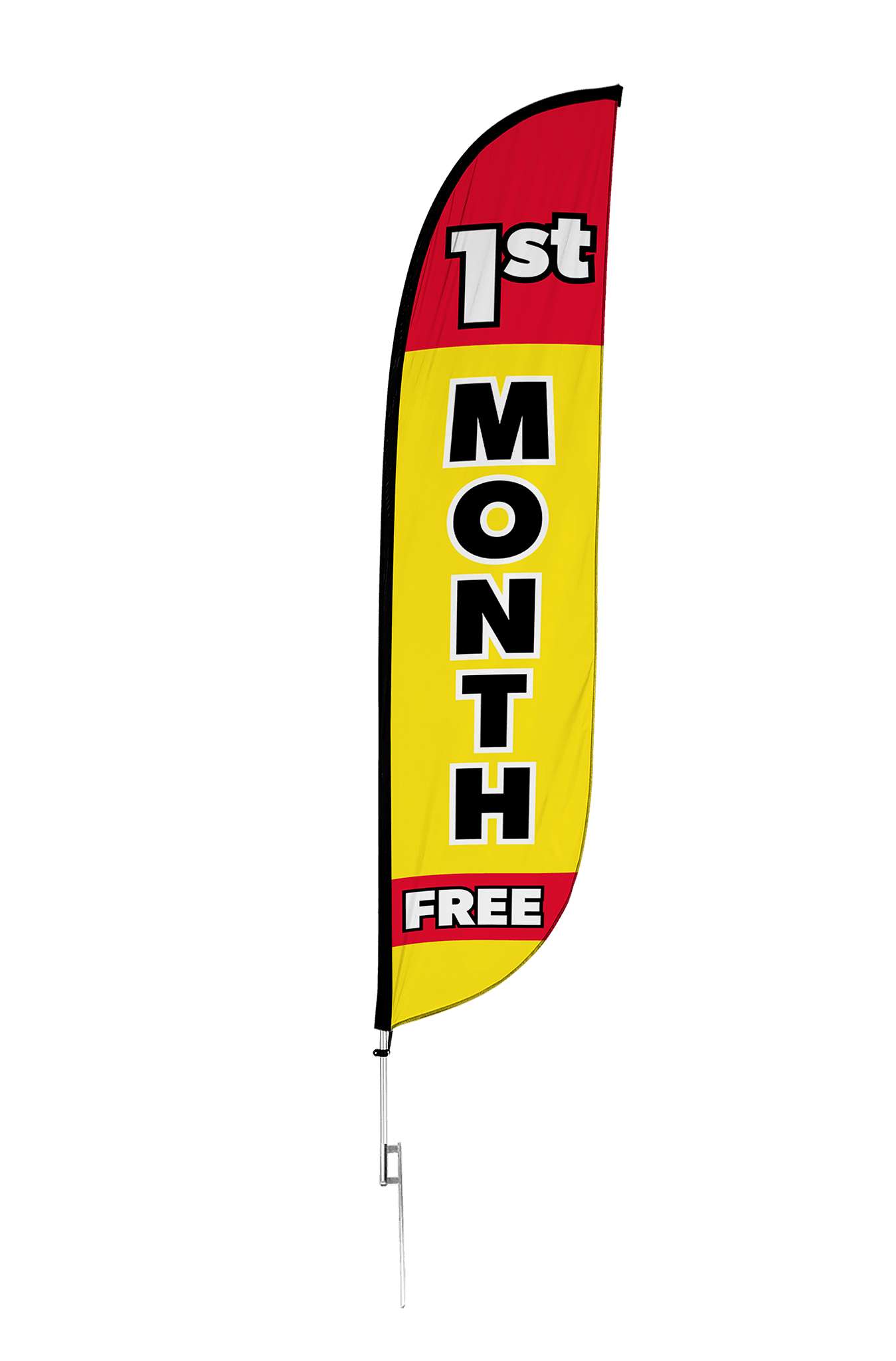 1st Month Free Feather Flag Yellow