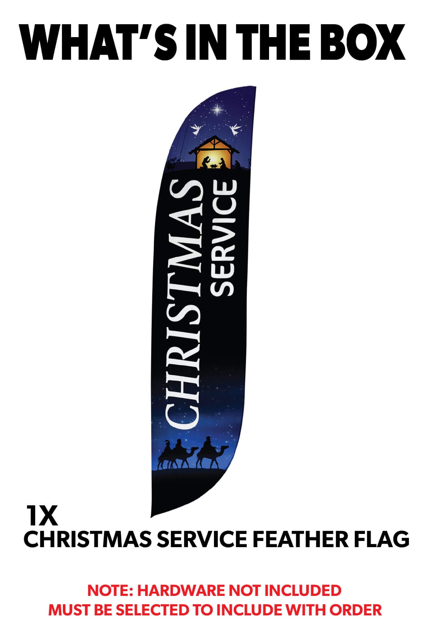 Christmas Service Feather Flag