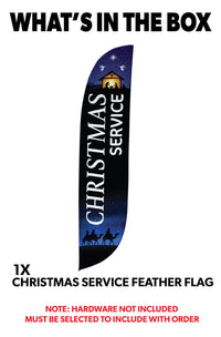 Christmas Service Feather Flag