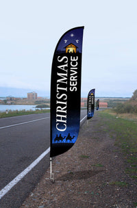 Christmas Service Feather Flag