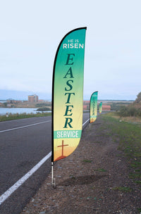 Easter Service Church Feather Flag