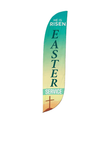 Easter Service Church Feather Flag