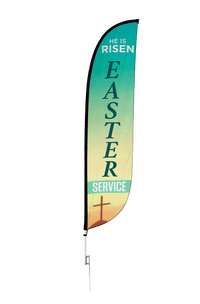 Easter Service Church Feather Flag