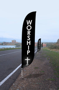 Worship Feather Flag