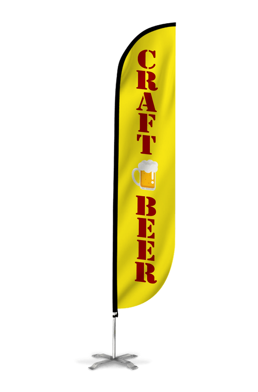 Craft Beer Feather Flag Yellow