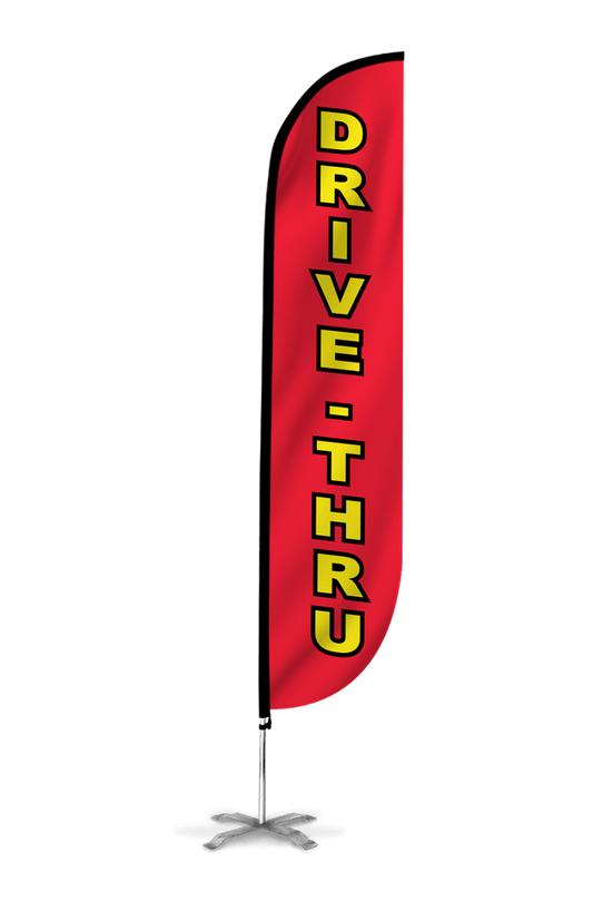 Drive-Thru Feather Flag Red