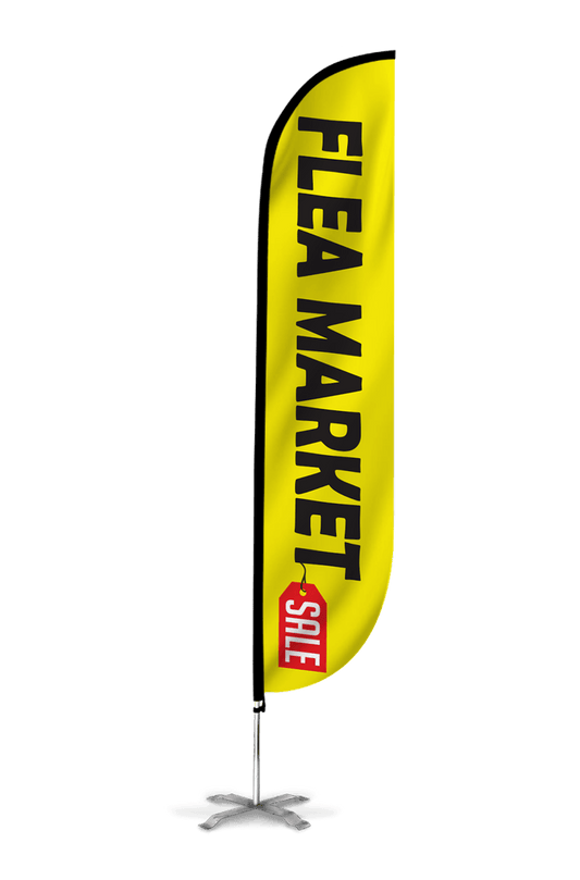 Flea Market Feather Flag Yellow