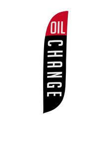Oil Change Feather Flag - Black 12ft