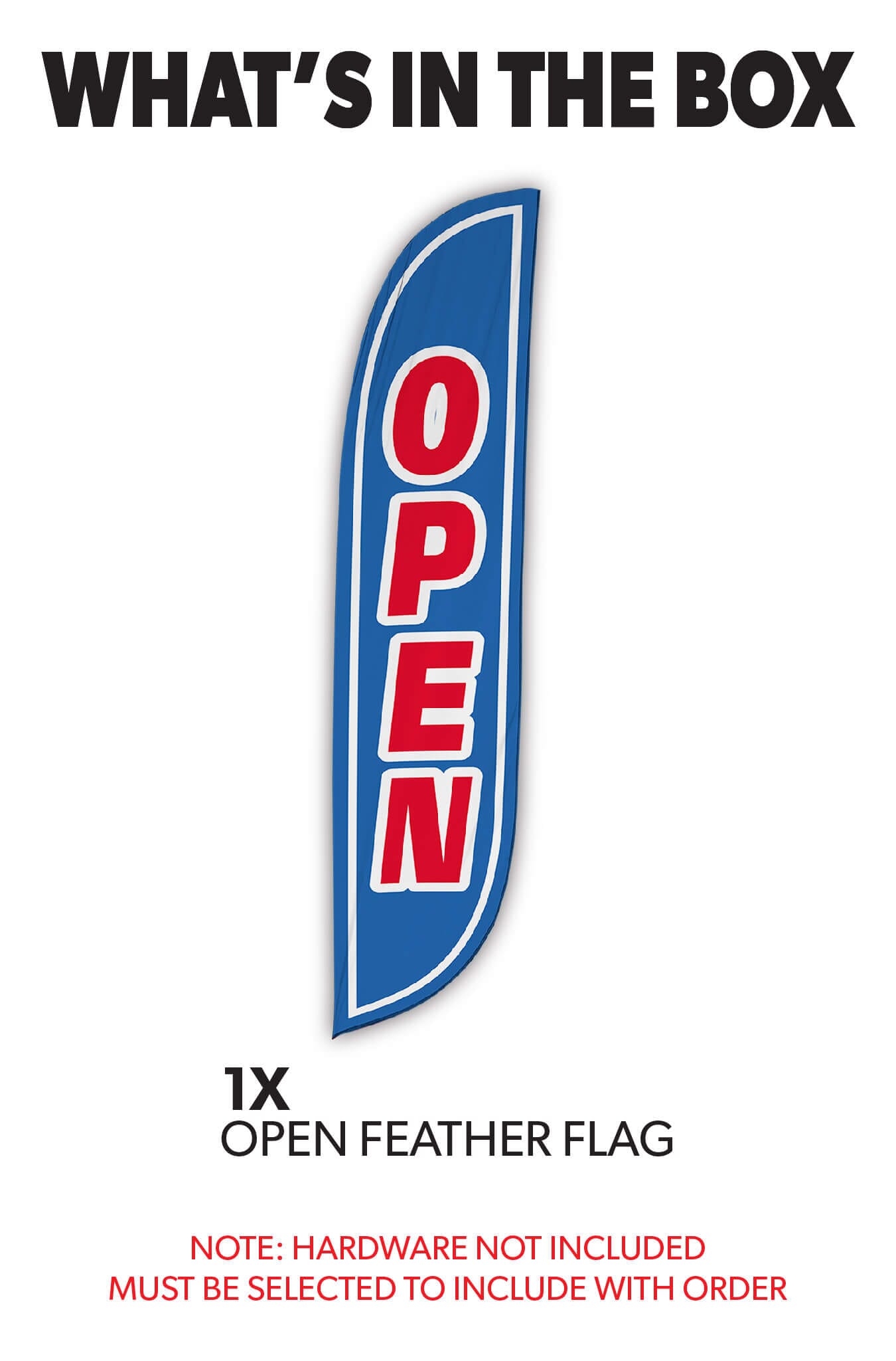 Open Feather Flag