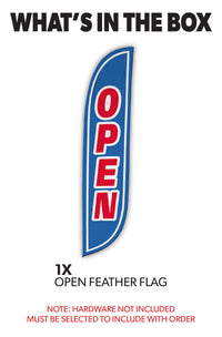 Open Feather Flag