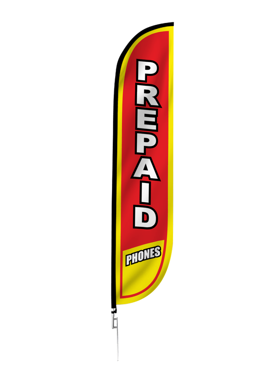 Prepaid Phones Feather Flag