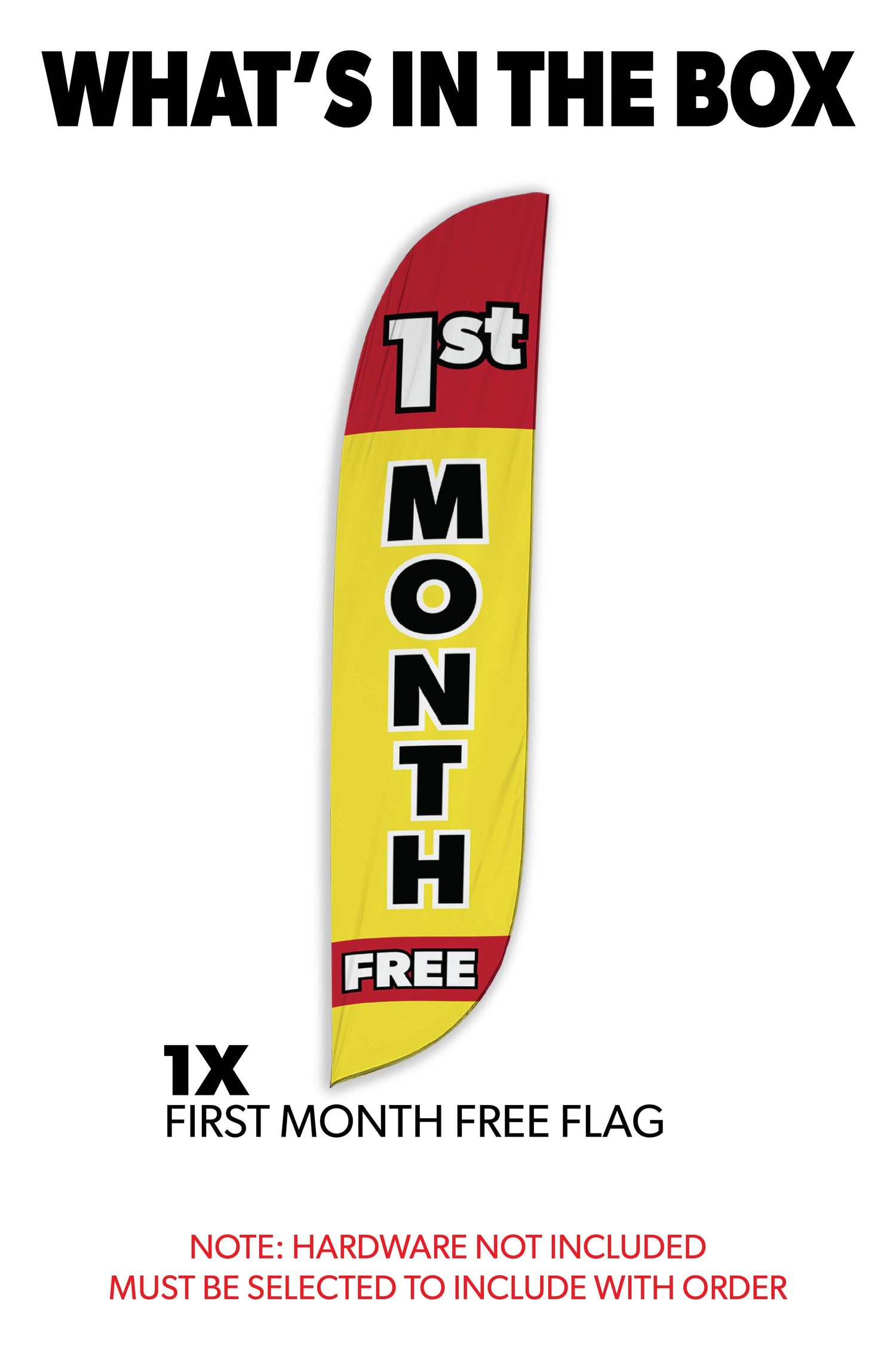 1st Month Free Feather Flag Yellow