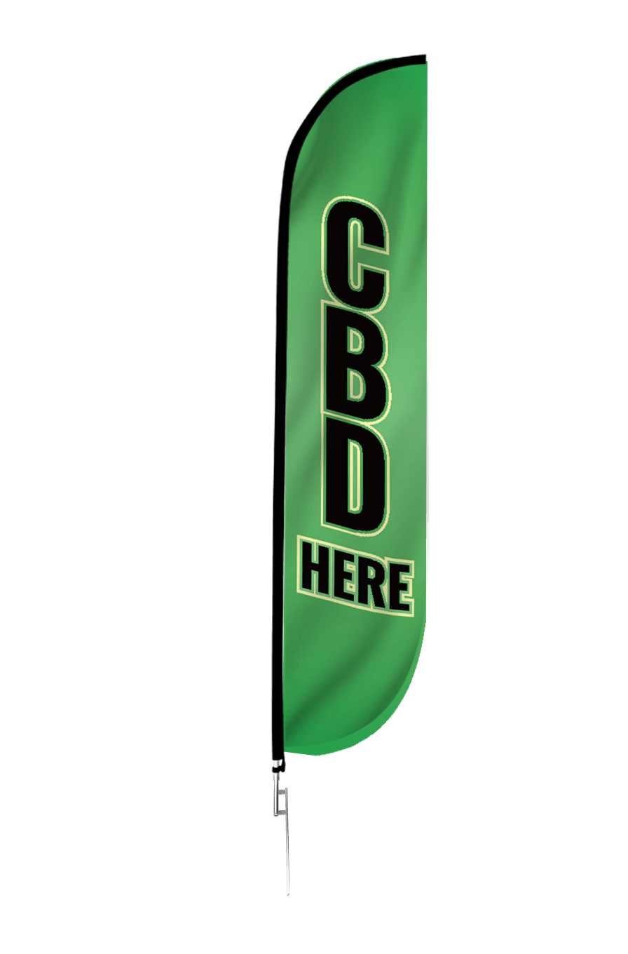 CBD Here Feather Flag