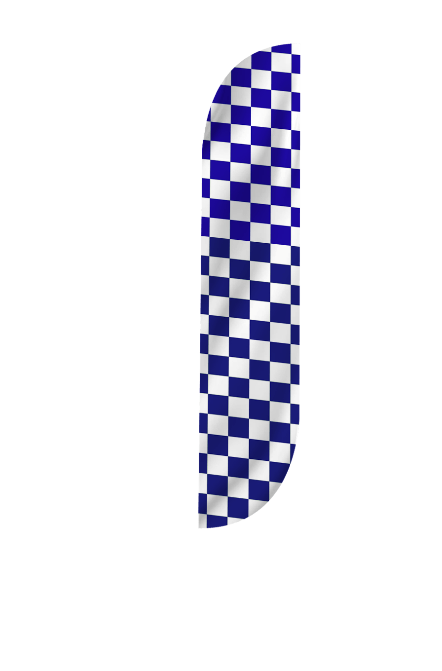 Checkered Color Feather Flag