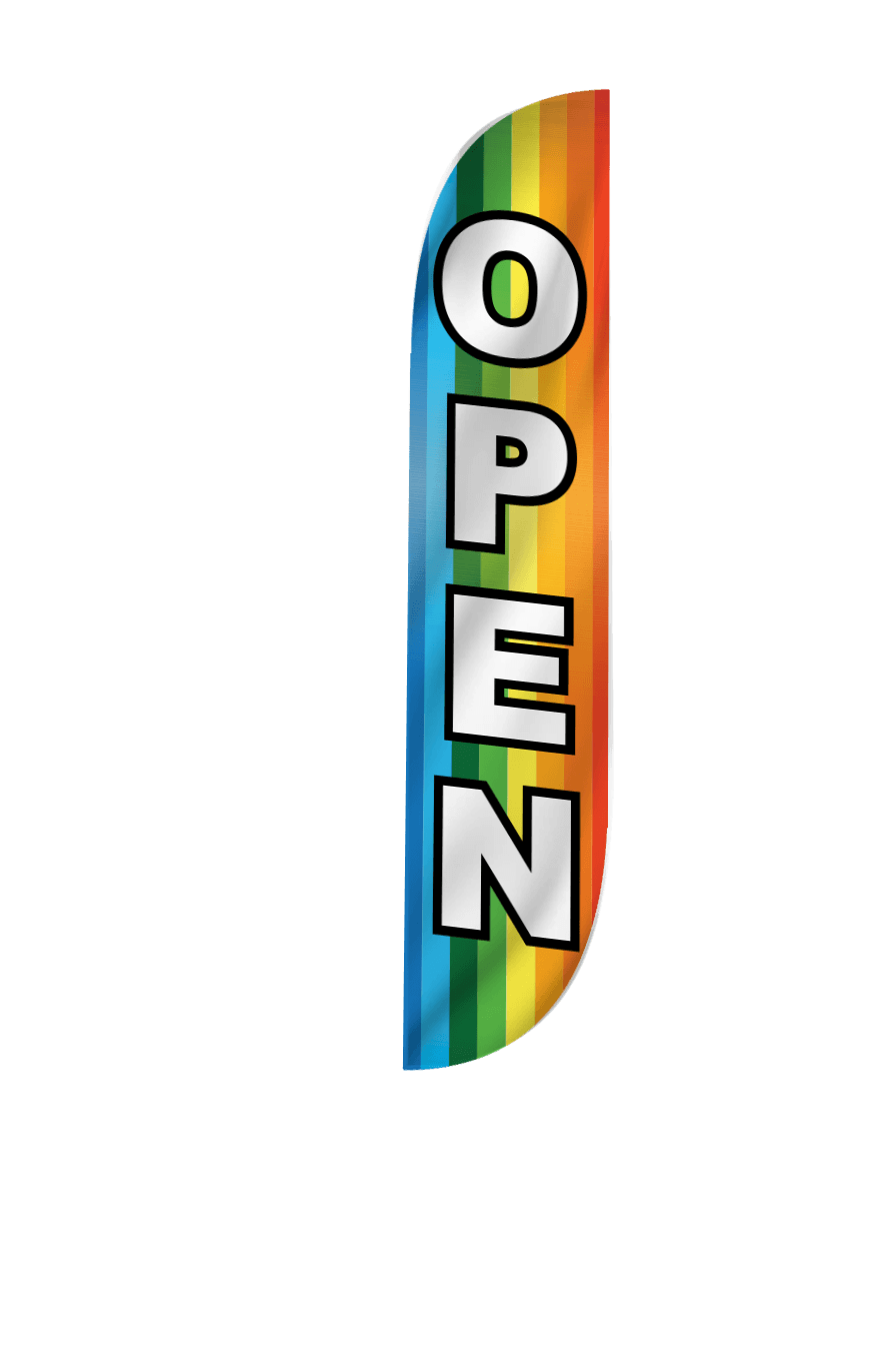 Open Feather Flag