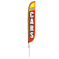 Used Cars Feather Flag Red & Yellow