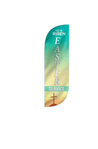 Easter Service Church Feather Flag