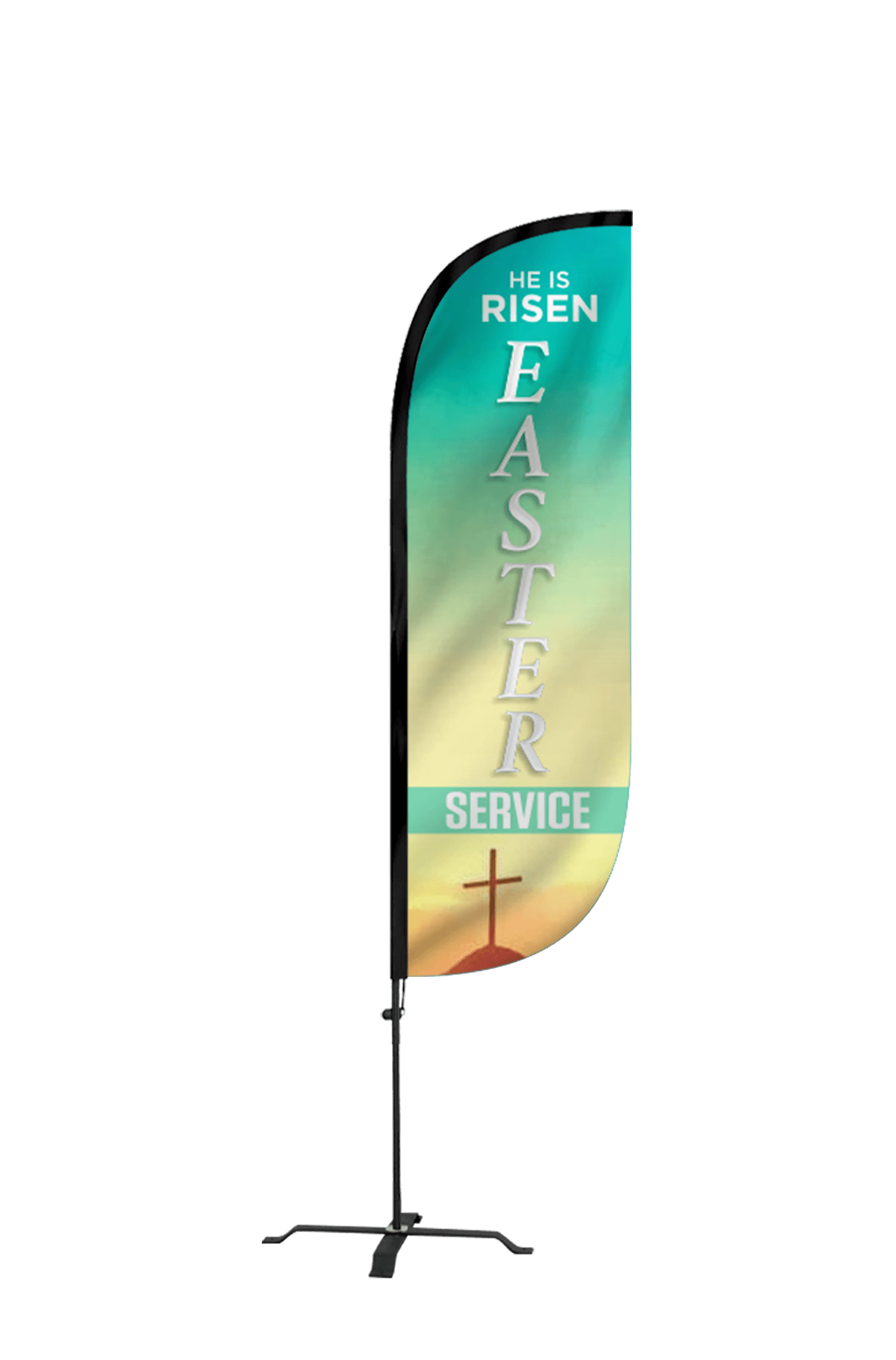 Easter Service Church Feather Flag